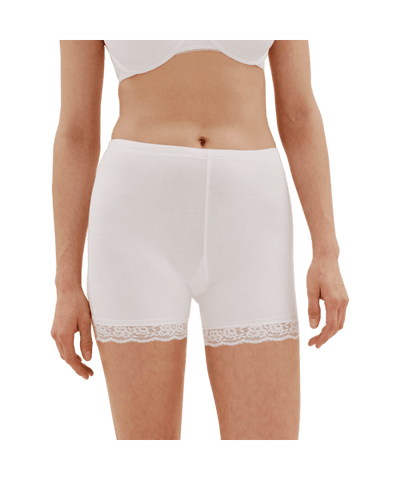 FINE WOMAN® Katoenen Fietsbroekje / Boxershort met kant 3 pack