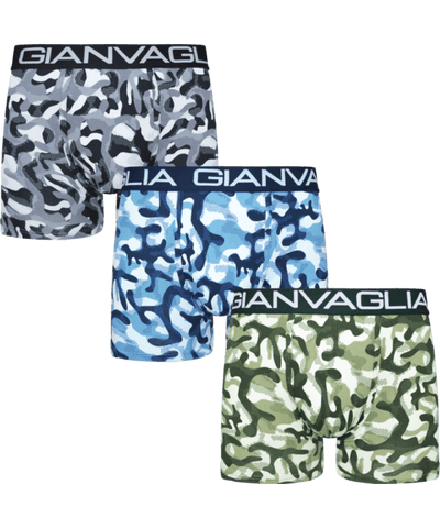 GIANVAGLIA® Deluxe  Katoenen Heren Boxershort met print 3-pack GVG-5055 (valt 1 maat kleiner uit)