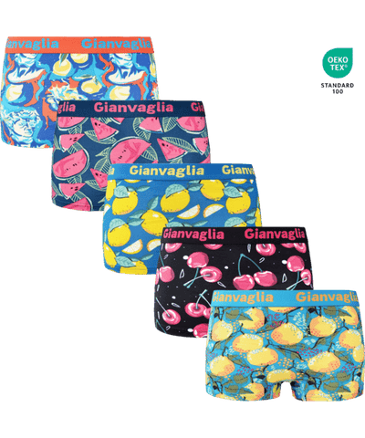 GIANVAGLIA® Katoenen dames boxershorts met print 5-Pack