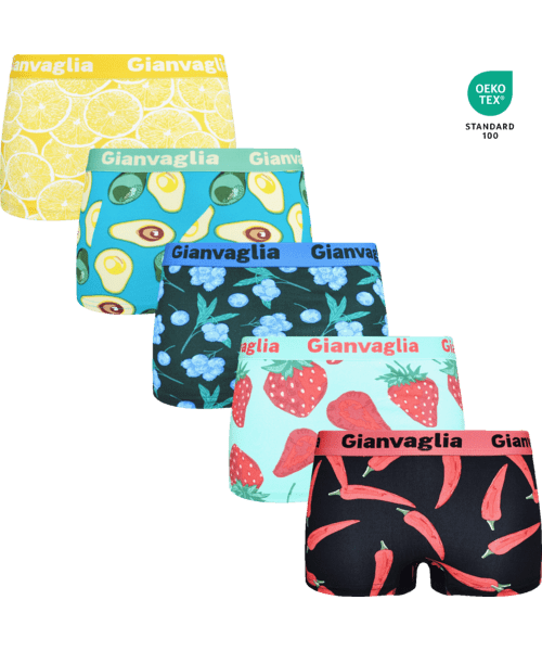 GIANVAGLIA® Katoenen dames boxershorts met print 5-Pack