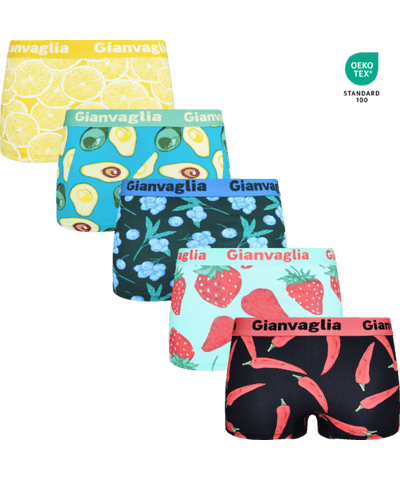 GIANVAGLIA® Katoenen dames boxershorts met print 5-Pack