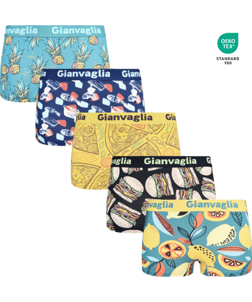 GIANVAGLIA® Katoenen dames boxershorts met print 5-Pack