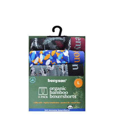 BENYSØN® Heren Bamboe Boxershorts met print 3-Pack BENY-7010