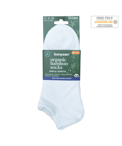 BENYSØN® Naadloze Bamboe Enkelsokken 3-pack BENY-5002 Unisex