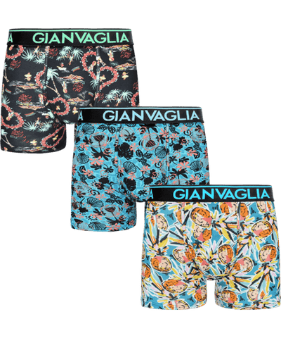 GIANVAGLIA® Deluxe Katoenen Heren Boxershort met print 3-Pack GVG-5502