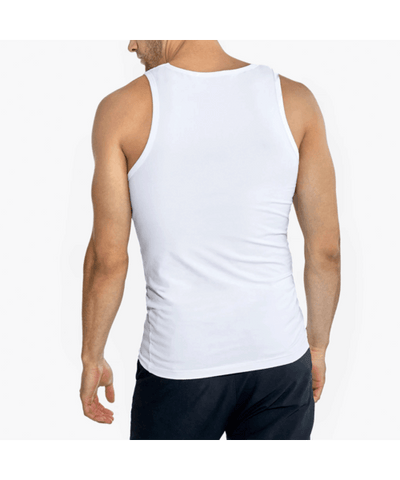 GRAND MAN Heren Katoenen Onderhemd Tanktop wit